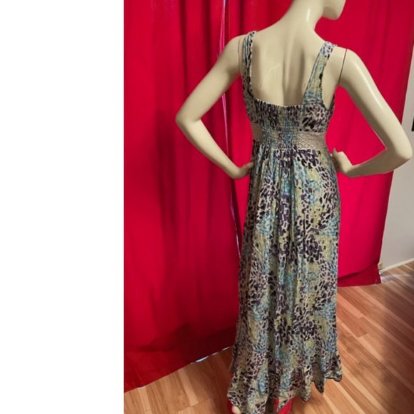 BCBGeneration Floral Cotton Maxi Dress Size Small - Picture 4 of 8